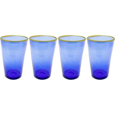 Afbeelding van Kare Design Bubbles Waterglazen blauw 4st