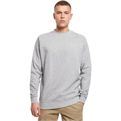 Afbeelding van Build Your Brand Crewneck Raglan Sweater Heather Grey maat M