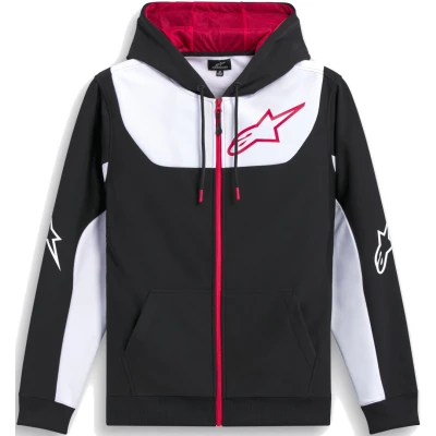 Afbeelding van Alpinestars Sessions V3 Hoodie Sweatshirt met capuchon voor heren, Zwart/Wit/Rood, S, S