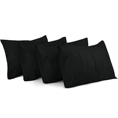 Afbeelding van Utopia Bedding Kussensloop (Set van 4) Makkelijk te onderhouden Zachte geborstelde microvezel Krimp en vervagingsbestendig (GRRIJS, 50cm x 80cm)
