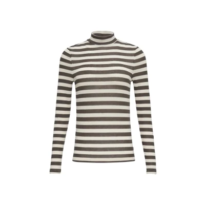 Afbeelding van QS Gestreiftes IM SLIM FIT Longsleeve, Dames, Maat: XL, Creme