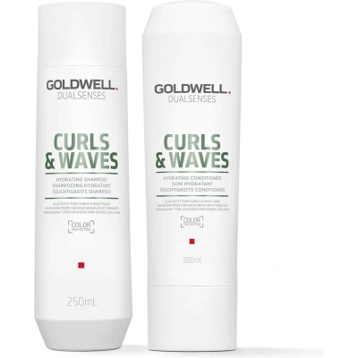 Afbeelding van Goldwell Dualsenses Curls &amp; Waves Hydrating Shampoo 250ml + Conditioner 200ml bundel/set/pakket