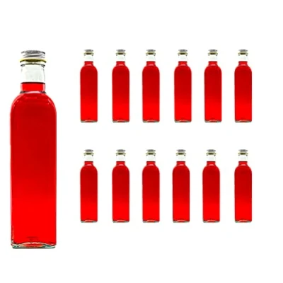 Afbeelding van Casavetro heldere schroefdop lege glazen flessen 500 ml Herbruikbare Afsluitdeuren luchtdichte metalen deksel voor Kombucha zelf gebrouwen Gin olie azijn bier Cider vodka en Water (12 x ml)
