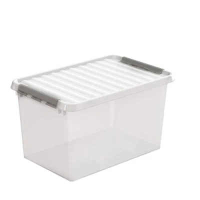 Afbeelding van 6 x SUNWARE Q Line Box 62 liter 600 400 340 mm transparant/grijs