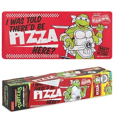 Afbeelding van Teenage Mutant Ninja Turtles bureauonderlegger, grote muismat 70 x 30 cm, bureaubeschermer, mat, pc, laptop, toetsenbord en muismat, groot leuke gadgets voor thuiskantoor, officiële