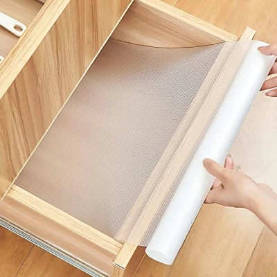 Afbeelding van AiQInu Lademat, antislip, voor laden, niet klevend, EVA, transparant, waterdicht, Shearable, matten keukenkasten, tafels, koelkast, planken (60 x 200 cm)