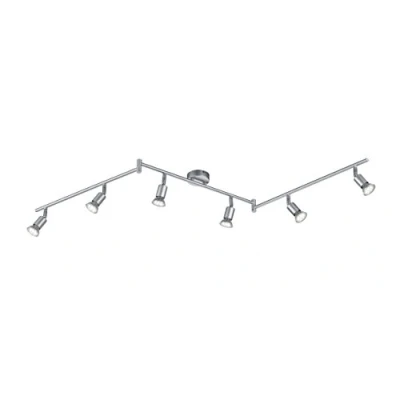 Afbeelding van Reality Leuchten R86916187 Paris A+, LED plafondlamp, metaal, 3 W, GU10, titaniumkleurig, 9 x 149 13,5 cm