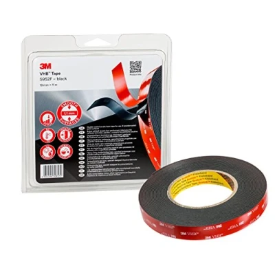 Afbeelding van 3m zelfklevende tape acrylfoam zw lxb 11mx19mm dubbelzijdig 7100223843