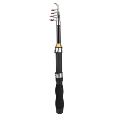 Afbeelding van Alomejor Draagbare kleine korte zeehengel, zeevissen, gereedschap, telescopische hengel voor reizen, zeewater, zoetwater, baars, forel (1,2 m)