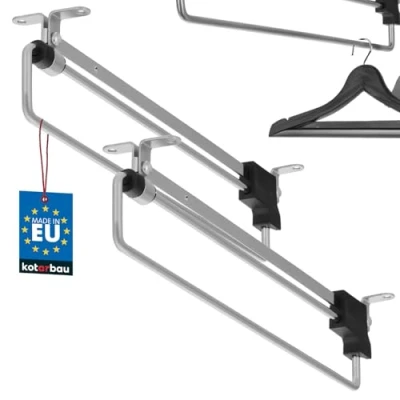 Afbeelding van KOTARBAU® Set van 2 uittrekbare kledingstangen 300 mm voor garderobekast