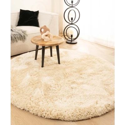 Afbeelding van Rond Shaggy Vloerkleed Meadow Ivoor 250 Cm