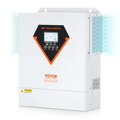Afbeelding van VEVOR hybride omvormer, 3500 W, zonne hybride, off grid oplader, pure sinusgolf, 230 V, AC met geïntegreerde laadregelaar MPPT 60 A, opladen, nut, energie