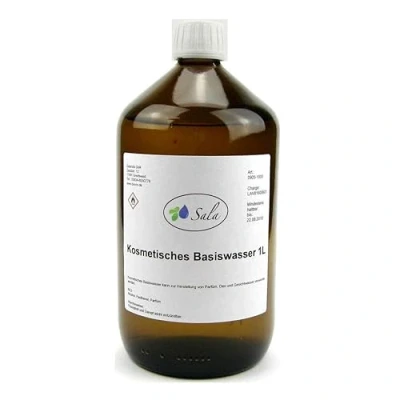 Afbeelding van Sala Cosmetisch basiswater 96% alcohol 1 l 1000 ml glazen fles