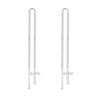 Afbeelding van Elli Crosses Statement Oorbellen, Dames, Maat: One Size, Silber