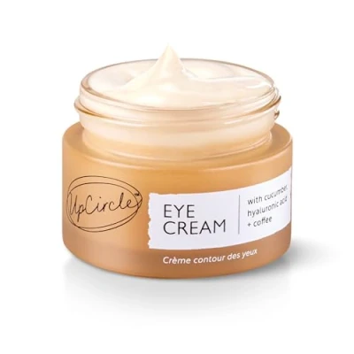 Afbeelding van UpCircle Oogcrème Met Koffie En Hyaluronzuur 15ml Voor Donkere Kringen, Wallen + Rimpels Glycerine, Maple Bark Komkommer Extract Natuurlijk, Vegan Cruelty Free