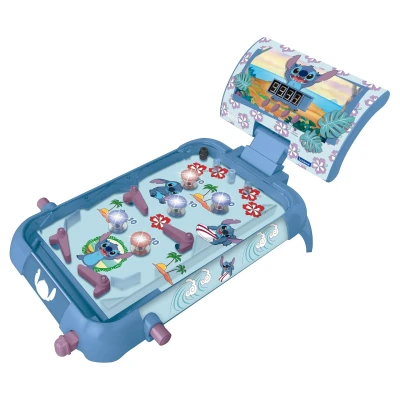Afbeelding van Lexibook, Disney Stitch, Elektronische flipperkast, Actie en reflexspel voor kinderen familie, LCD scherm, licht geluidseffecten, Blauw, JG610D