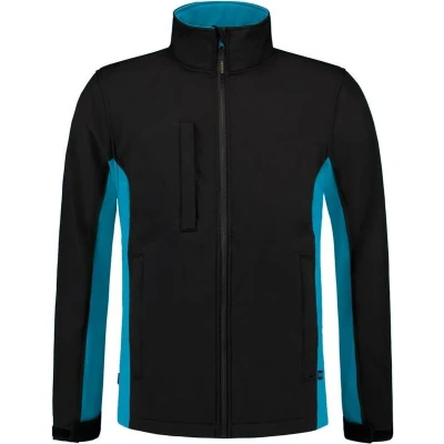 Afbeelding van Tricorp Softshell Jack Bi Color Zwart/Blauw Maat XS