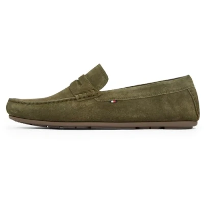 Afbeelding van TOMMY HILFIGER Heren CASUAL SUÈDE DRIVER Schoenen, Khaki (Army Green), 42 UK, Legergroen, 41 EU