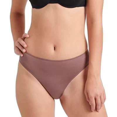 Afbeelding van Sloggi 6P ZERO Motion Ultra High Leg Brief Bruin polyester Small Dames