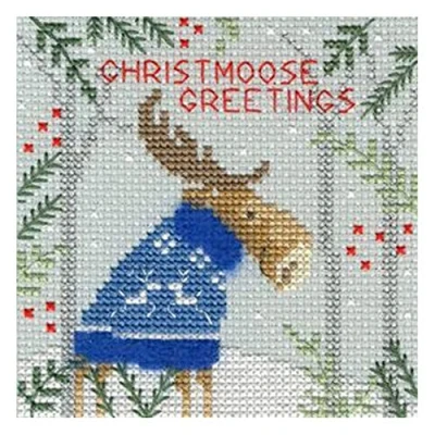 Afbeelding van Bothy Threads Wenskaart kruissteekset &quot;kerstselk&quot;, 10x10cm, XMAS7, telpatroon