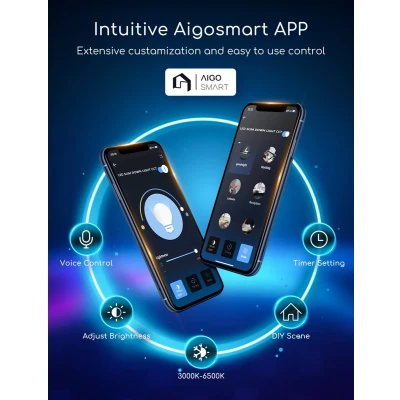 Afbeelding van Aigostar WiFi LED Inbouwspot 18W CCT 3000K 6500K Bediening met de App
