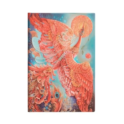 Afbeelding van Paperblanks 18 Month Planners, Firebird, Mini, Horizontal, Elastic Band Closure