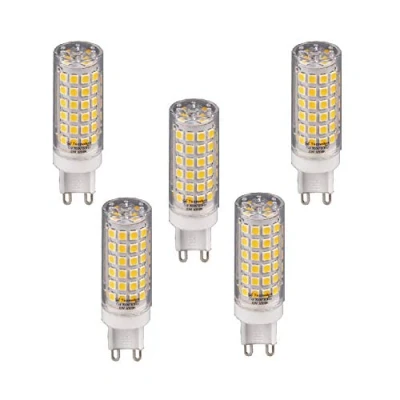 Afbeelding van LED gloeilamp, G9, 220 V, 3000 K, geel licht, 9 W, 5 stuks