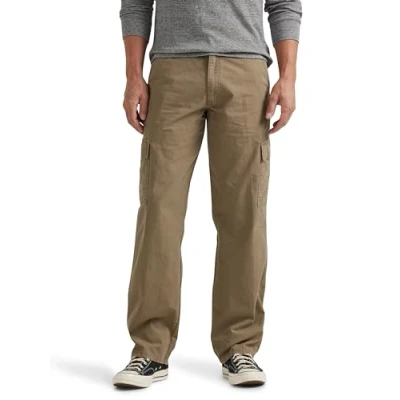 Afbeelding van Wrangler Authentics Cargobroek Logan met relaxte pasvorm van keperstof voor heren, 34W / 29L