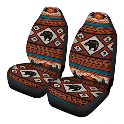 Afbeelding van SEANATIVE Tribal Navajo Aztec Fancy Abstracte Geometrische Etnische Hipster Ontwerp Auto Stoelhoezen Voertuig Seat Protector Mat Cover