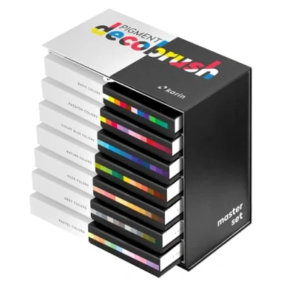 Afbeelding van Karin Pigment DecoBrush Acrylmarkers set van 84 Master Colors