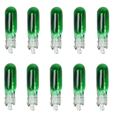 Afbeelding van 10 Stks W2W T5 12 V 1.2 W Auto Halogeen Lamp Instrument Verlichting Dashboard Interieur Licht Styling,Groen