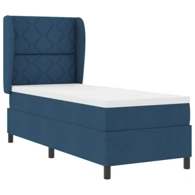 Afbeelding van vidaXL Boxspring Bed met Matras Blauw, 80x200 cm, Stof