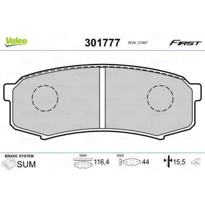 Afbeelding van Valeo Remblokset 301777