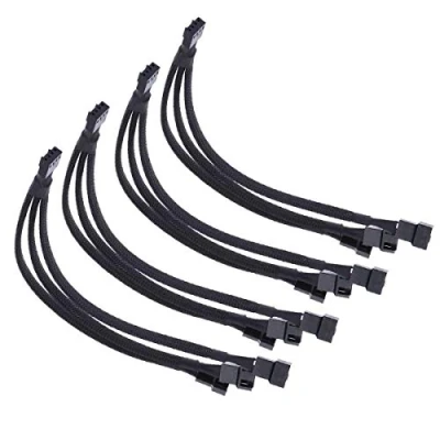 Afbeelding van YMWALK 4 pin PWM Fan Kabel Ventilator Splitter Adapter 1 tot 3 manieren Converter Y Shaped Zwarte Mouwen Verlengkabel voor Host Case (Pack van 4)