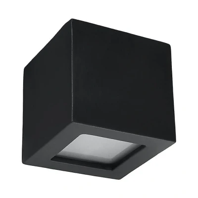 Afbeelding van Sollux Lighting Wandlamp keramiek LEO zwart