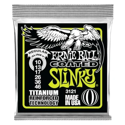 Afbeelding van Ernie Ball 3121 Coated Electric Titanium RPS Regular Slinky
