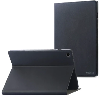 Afbeelding van Samsung Galaxy Tab A9 Hoes: Accezz Classic Tablet Case Bookcase Zwart Siliconen En TPU (zacht) Hoezen