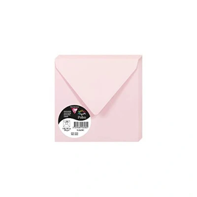 Afbeelding van Clairefontaine 5658C verpakking met 20 enveloppen pollen, 140 x mm, 120 g, ideaal voor uitnodigingen en correspondentie, roze, 1