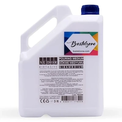 Afbeelding van Südor pouring medium 3 liter. Gietmedium voor vloeitechniek en giettoepassingen. medium, acrylverf. Vergeelt niet, flexibel, waterdicht. Verhoogt de kleurstroom. 3000ml