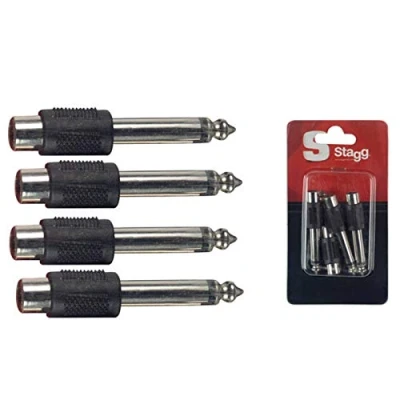 Afbeelding van Stagg AC PMCFH Verloop Jack(m) RCA(f) (set van 4 stuks)