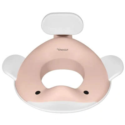 Afbeelding van Kindsgut Kindertoiletbril Walvis voor kinderen, schattig walvisdesign, verkrijgbaar in moderne kleuren, vrij van schadelijke stoffen en kindvriendelijk, peach