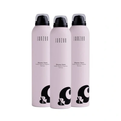Afbeelding van JANZEN Shower Foam &amp;C Vanilla Peach &amp; Happiness 3 pack