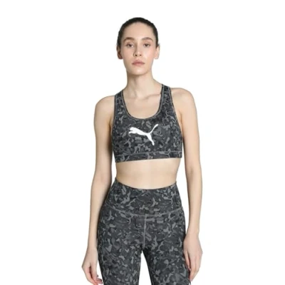 Afbeelding van Puma BRA Sportbh met medium support, Dames, Maat: Medium, Black