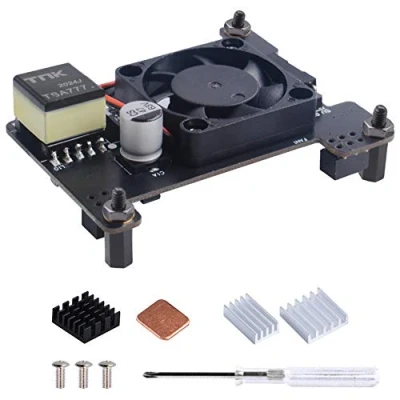 Afbeelding van GeeekPi Raspberry Pi 4 Geïsoleerde PoE HAT ondersteuning IEEE 802.3af of 802.3at standaard, met koelventilator 30x30x7mm &amp; koellichaam voor Model B / 3B + Plus