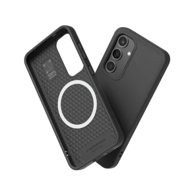Afbeelding van RhinoShield Case compatibel met [Galaxy S24] SolidSuit MagSafe schokdempende en slanke beschermhoes premium afwerking 3,5 meter valbescherming zwart
