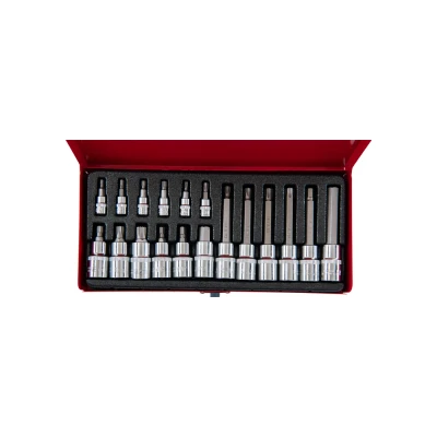 Afbeelding van TOPGEAR Doppenset 18 dlg inbus 1/4&quot; + 1/2&quot;