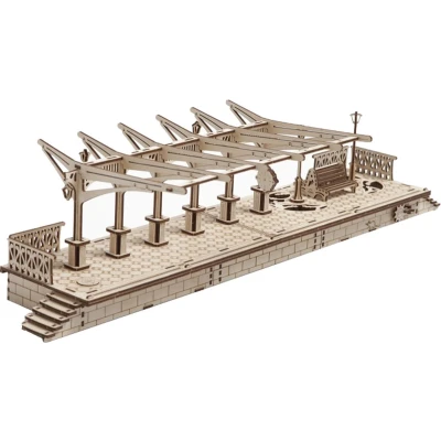 Afbeelding van Ugears Modelbouw Trein station 1:32
