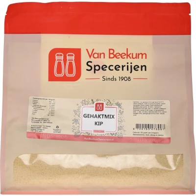 Afbeelding van Van Beekum Specerijen Gehaktmix Kip 1 kilo (hersluitbare stazak)
