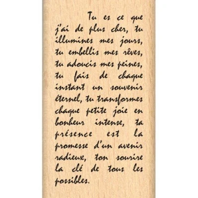 Afbeelding van Florilèges Design FD208026 stempel scrapbooking taal, beige
