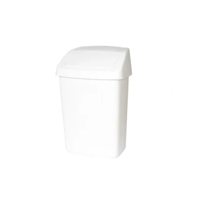Afbeelding van Rubbermaid afvalbak met tuimeldeksel 10 ltr Wit